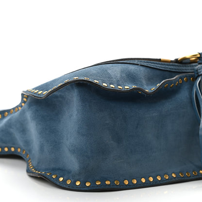Chloe Suede Braided Medium Marcie Satchel Majolica Blue 9 of 10