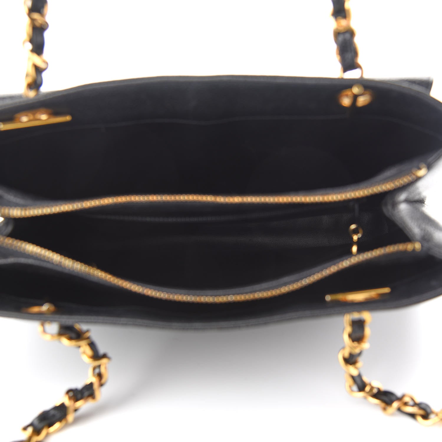 Chanel Caviar CC Shopper Tote Black 4 of 10