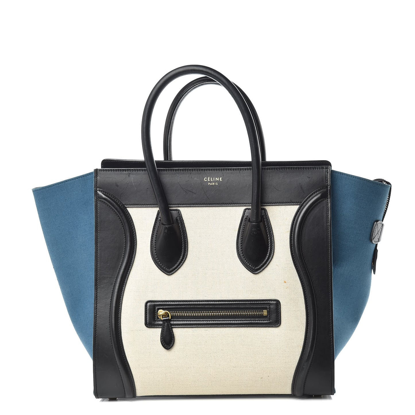 Canvas Smooth Calfskin Mini Tri-Color Luggage Royal