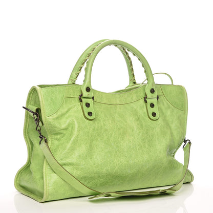 Balenciaga Agneau Classic Hardware City Lime Green 4 of 8