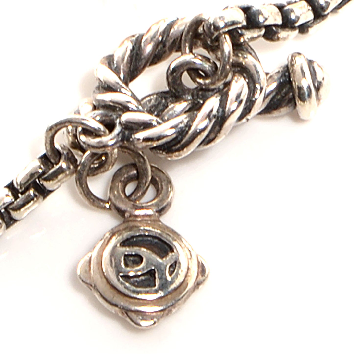 Sterling Silver Quatrefoil Pearl Long Chain Necklace