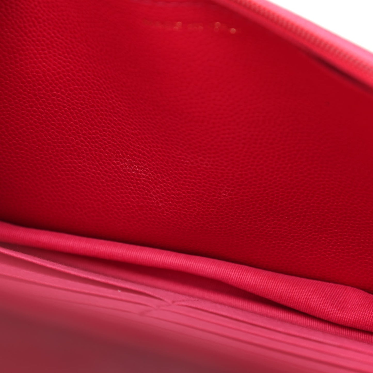 Caviar Camellia Embossed Wallet On Chain WOC Fuschia