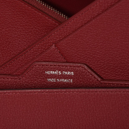 Hermes Evercolor Passant Long Wallet Rouge Grenat 5 of 9