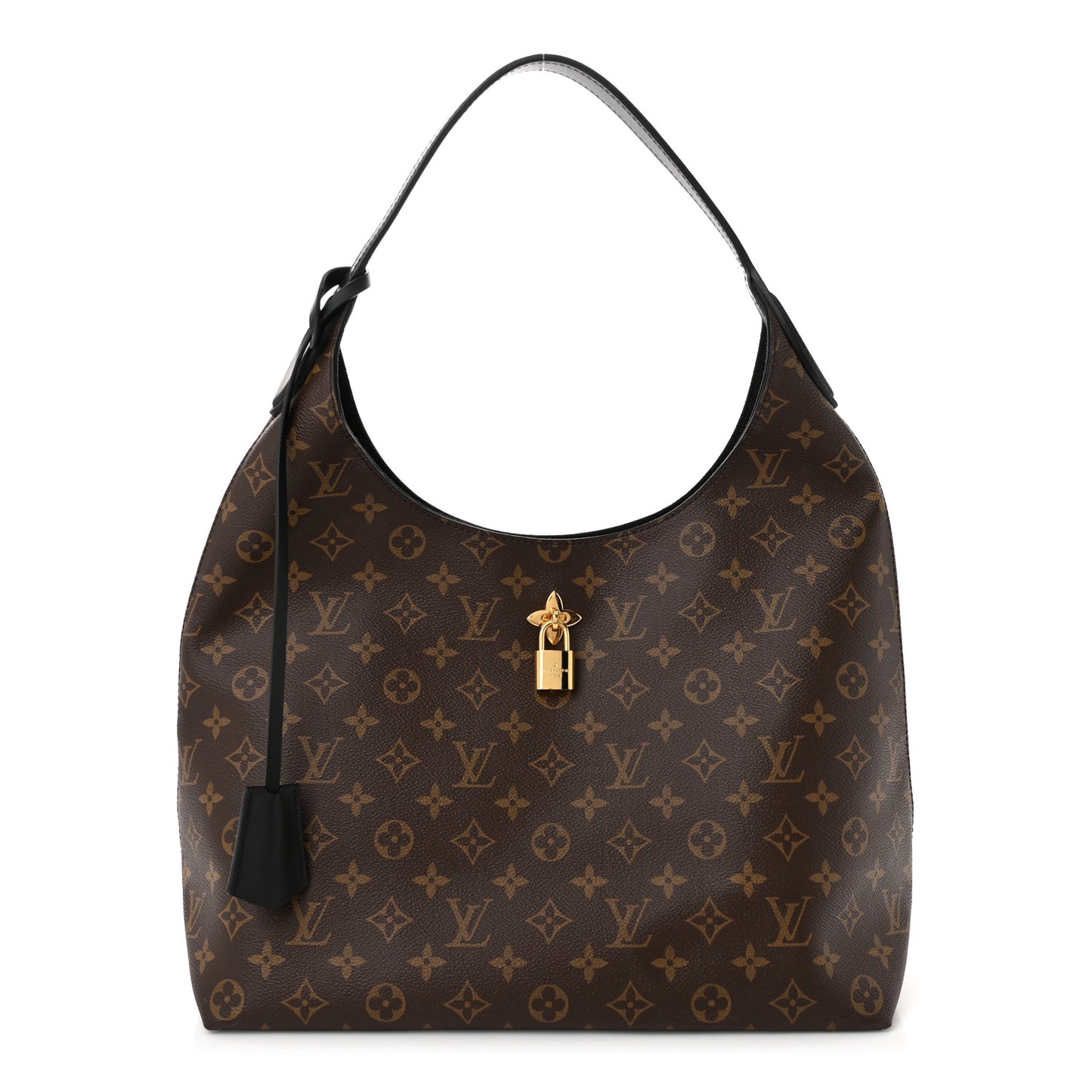 Monogram Flower Hobo Black