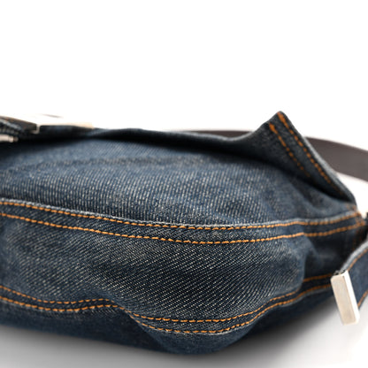 Fendi Denim Baguette Blue 9 of 11