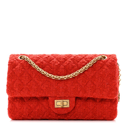 Chanel Tweed Quilted 2.55 Reissue 225 Flap Dark Orange 1 of 8