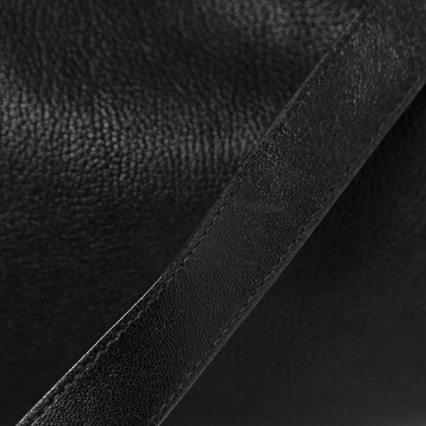 Chevre Silver Metallic Edge Hardware Velo Black