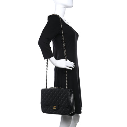 Chanel Caviar Quilted Jumbo Single Flap Black 2 of 12