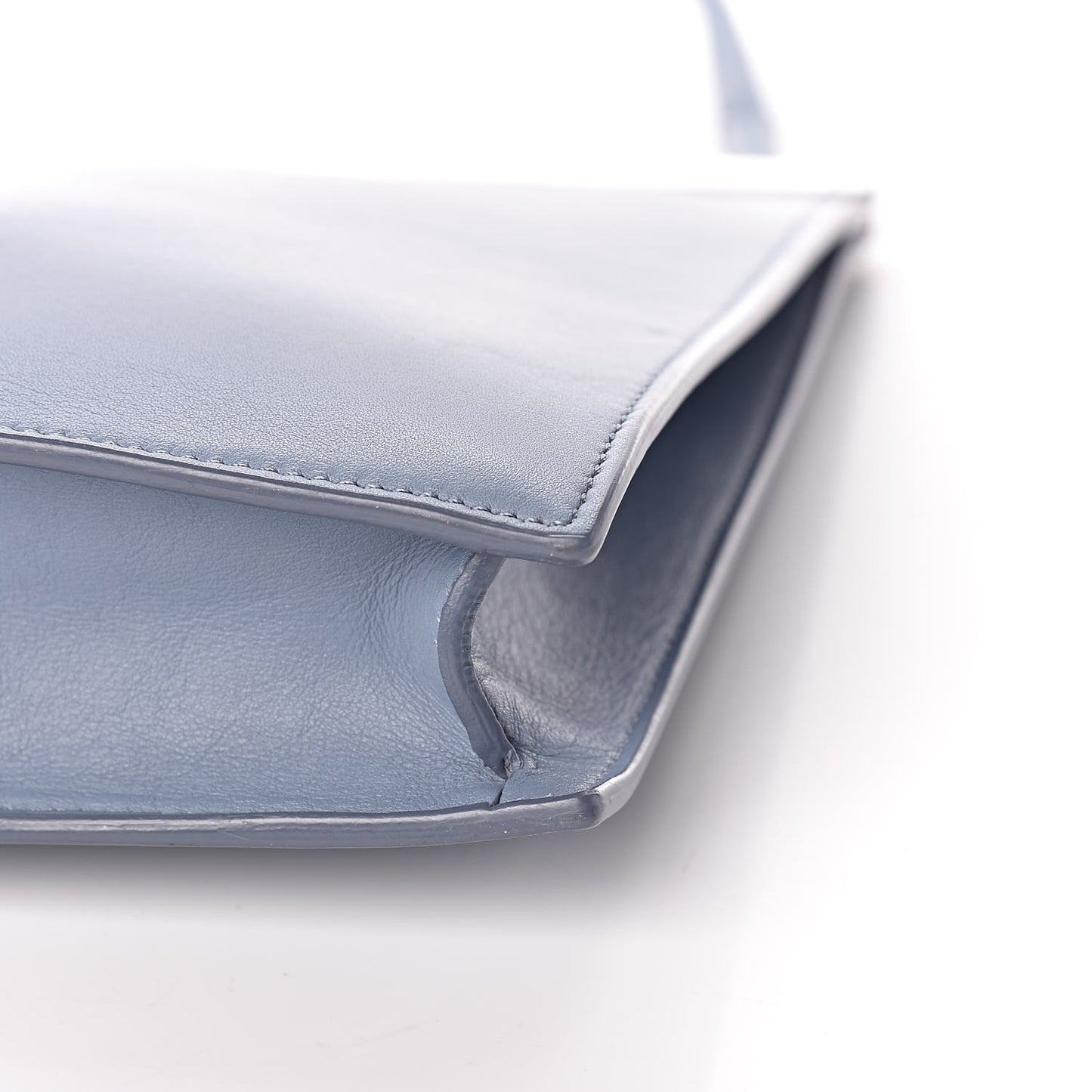Smooth Calfskin Mini Clasp Bag Medium Blue