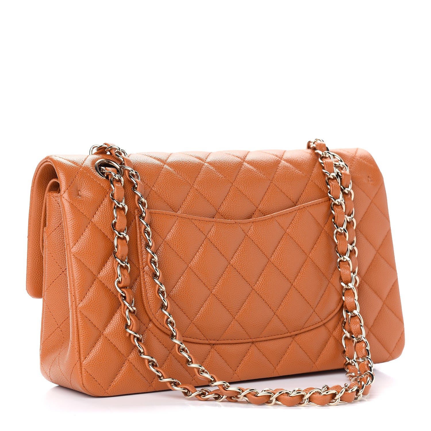 Chanel Caviar Quilted Medium Double Flap Light Brown 3 of 9