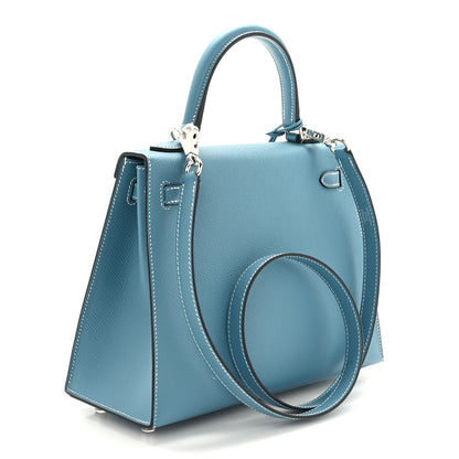 Hermes Epsom Kelly Sellier 25 New Blue Jean 3 of 8