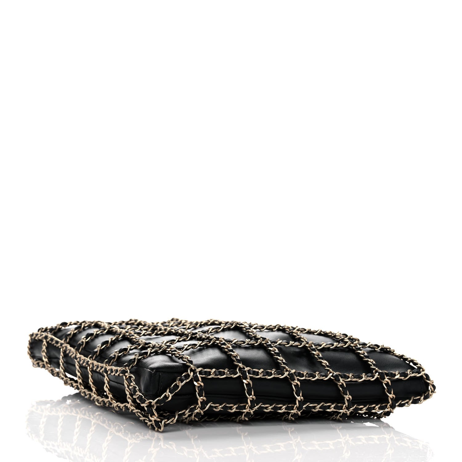 Chanel Lambskin Large Shopping Chain Tote Black 4 of 9