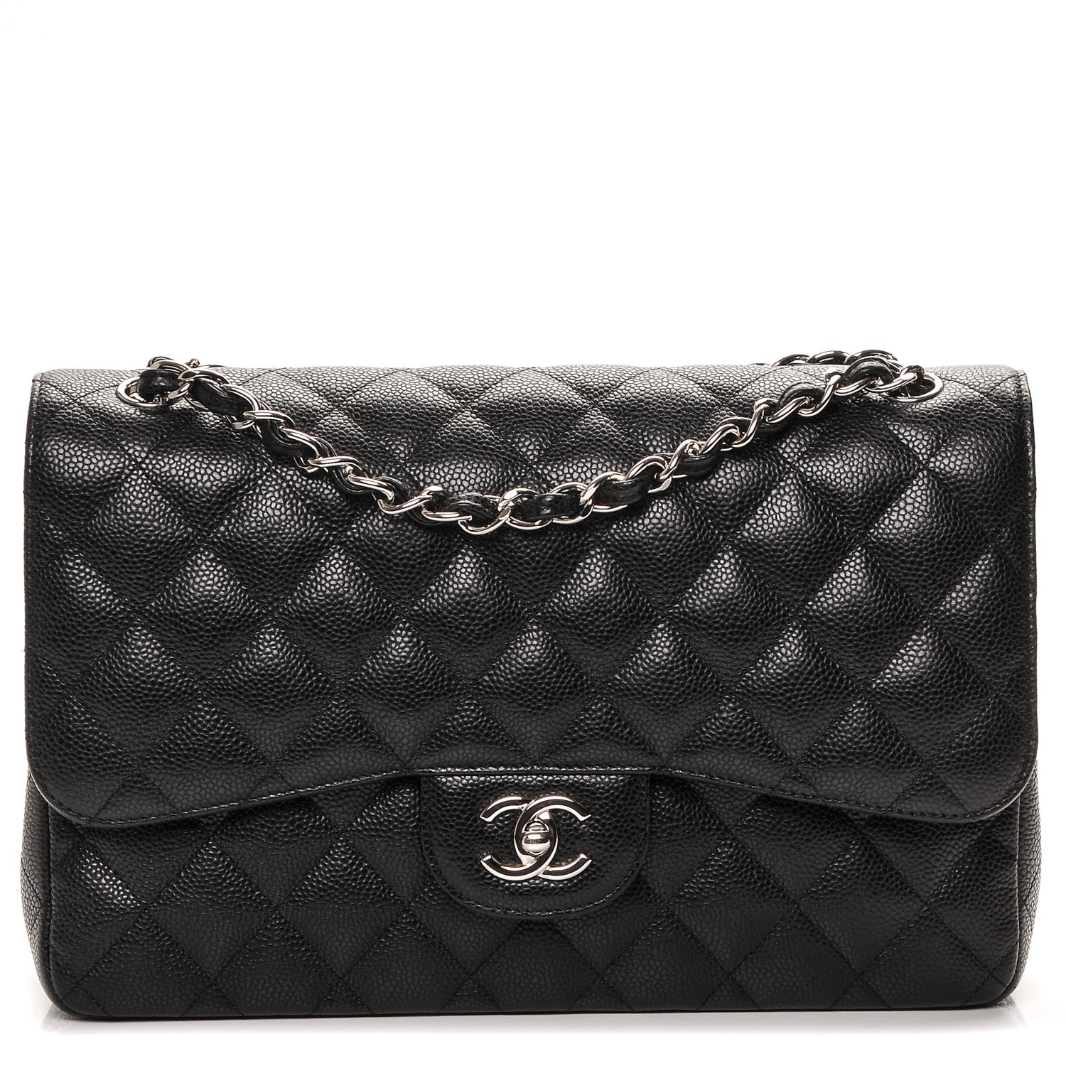 Chanel Caviar Quilted Jumbo Double Flap Black 1 of 7