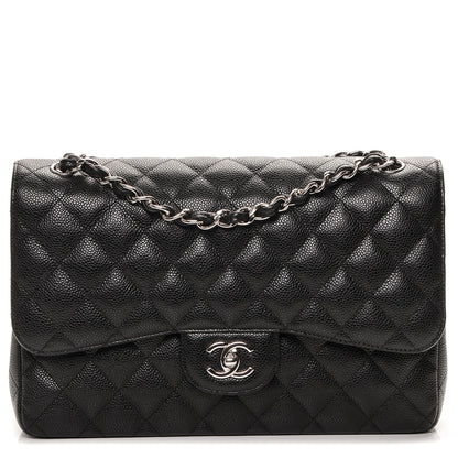 Chanel Caviar Quilted Jumbo Double Flap Black 1 of 7