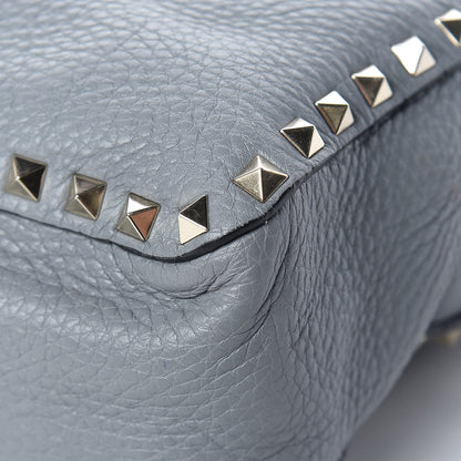 Valentino Garavani Pebbled Calfskin Large Rockstud Flip-Lock Messenger Bag Light Stone 9 of 15