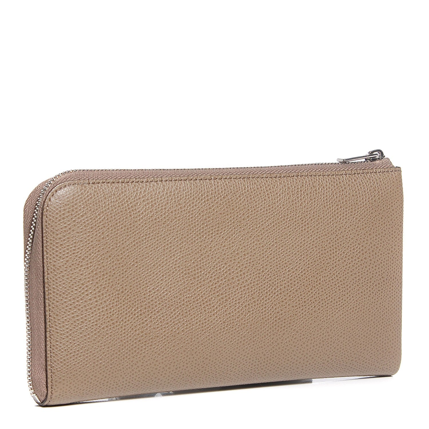 Celine Drummed Calfskin Multifunction Large Zip Around Wallet Taupe 3 of 8
