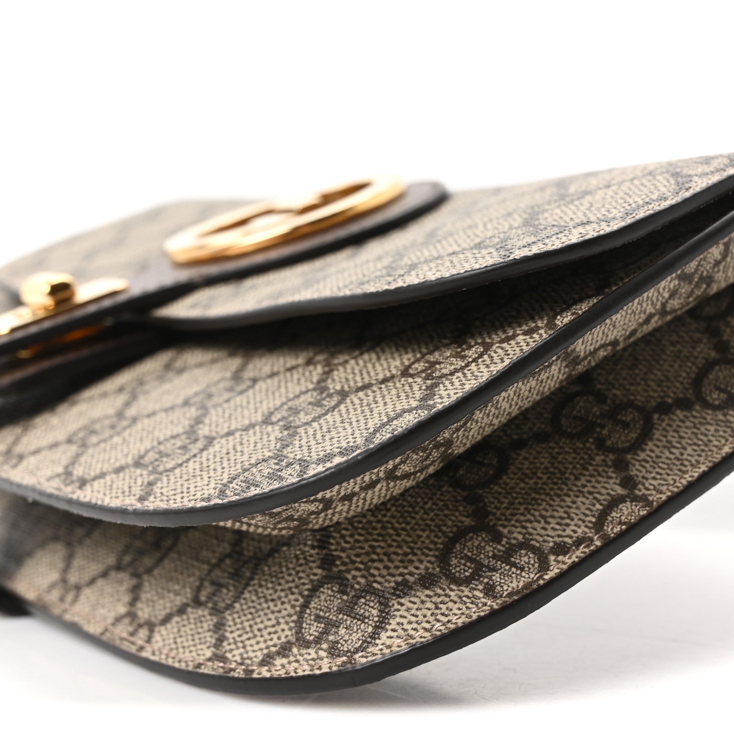 Gucci GG Supreme Monogram Textured Dollar Calfskin Blondie Belt Bag Beige Ebony New Acero 10 of 10