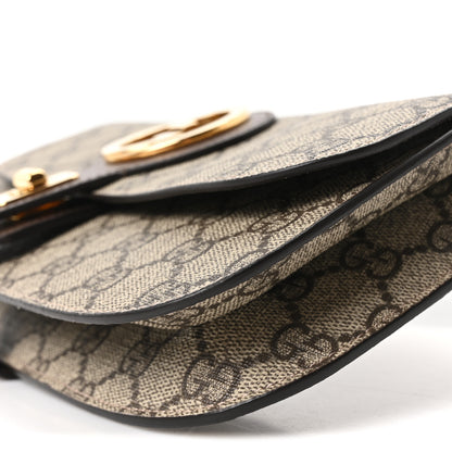 Gucci GG Supreme Monogram Textured Dollar Calfskin Blondie Belt Bag Beige Ebony New Acero 10 of 10