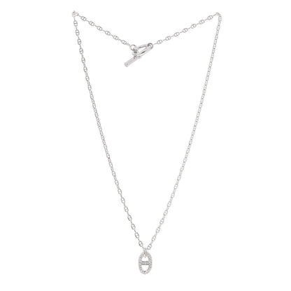 Hermes 18K White Gold Diamond New Farandole Pendant Necklace 3 of 5