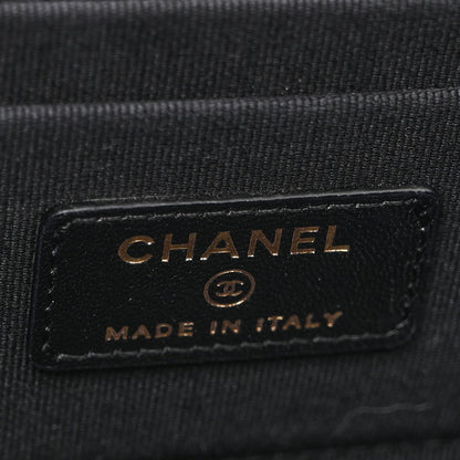 Chanel Lambskin Quilted Small Top Handle Vanity Case With Chain Black 7 of 11