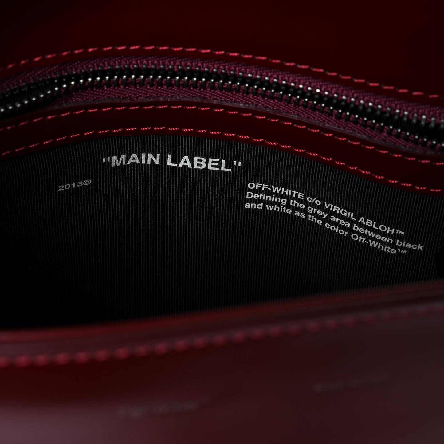 Calfskin Padded Diag Binder Flap Bag Burgundy