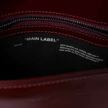 Off-White Calfskin Padded Diag Binder Flap Bag Burgundy 14 of 18