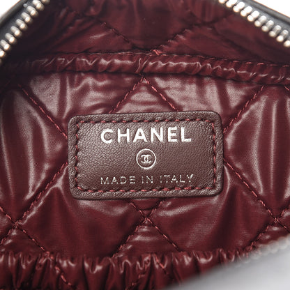 Chanel Lambskin Quilted Medium Curvy Pouch Cosmetic Case Black 6 of 7