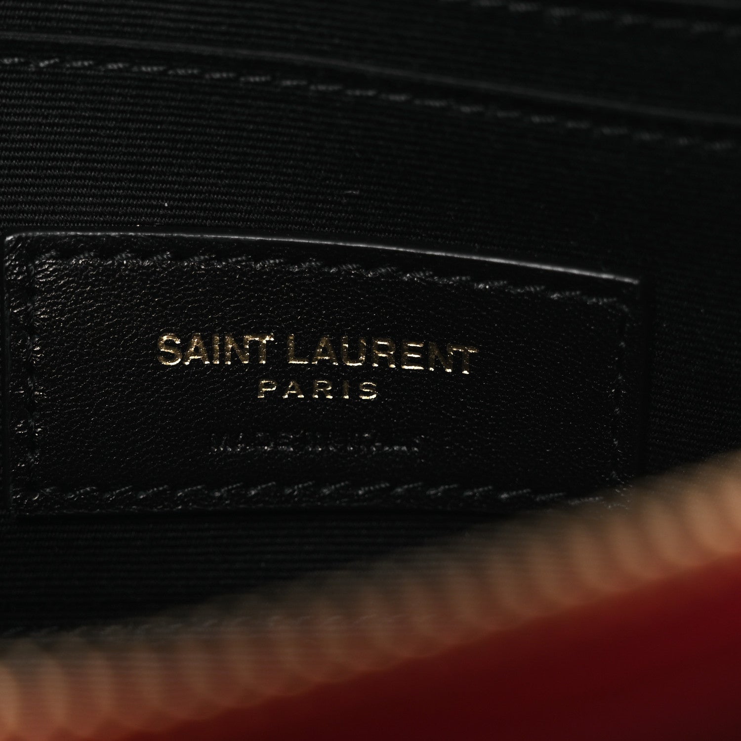 Saint Laurent Grained Lambskin Quilted Mini Becky Double Zip Bag