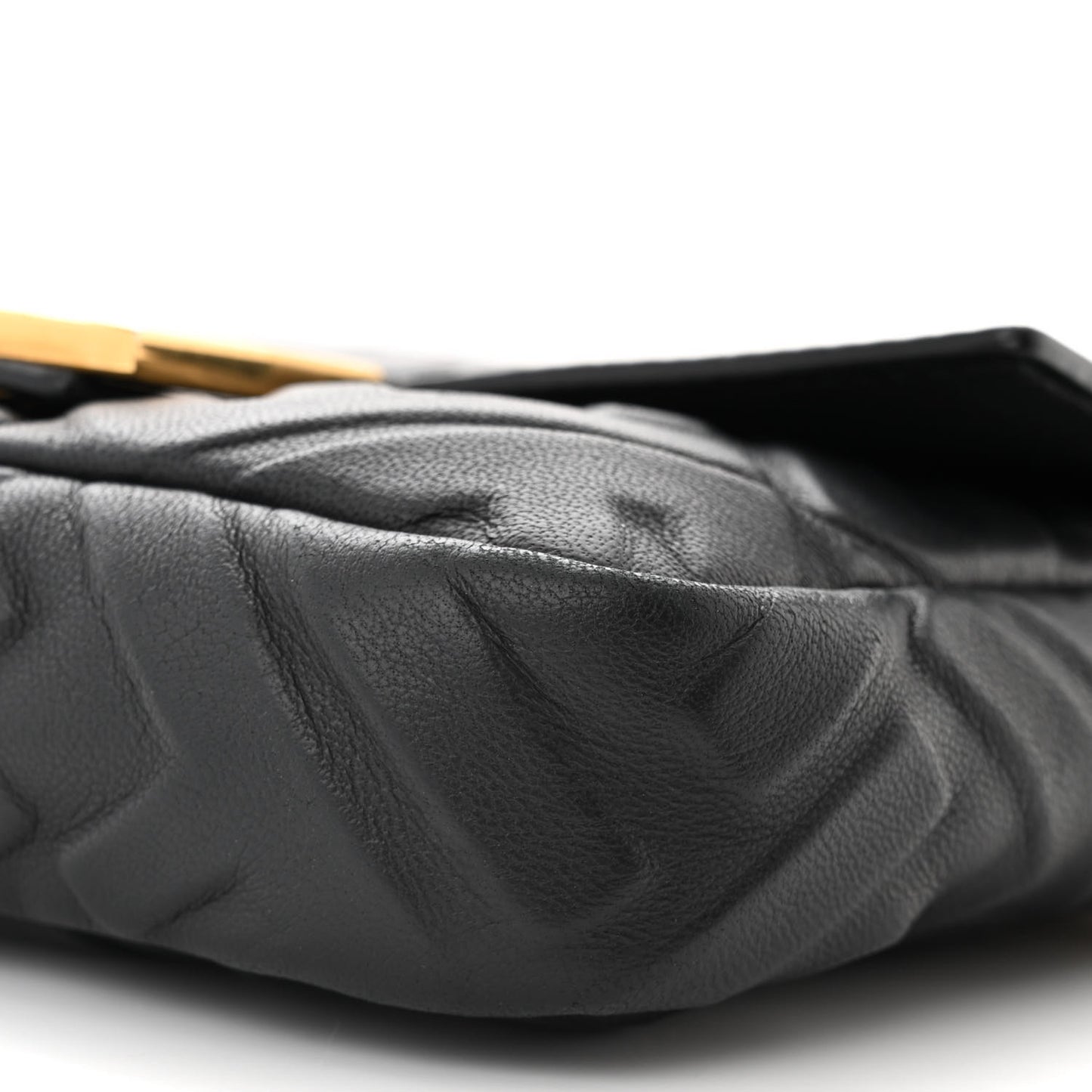 Nappa FF 1974 Embossed Mini Baguette Black