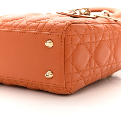 Christian Dior Lambskin Cannage Small Lucky Badges My Lady Dior Orange 10 of 10