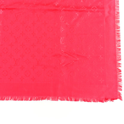 Louis Vuitton Silk Wool Monogram Shawl Vermillon 2 of 3