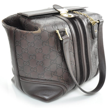 Gucci Guccissima Treasure Boston Dark Brown 3 of 9