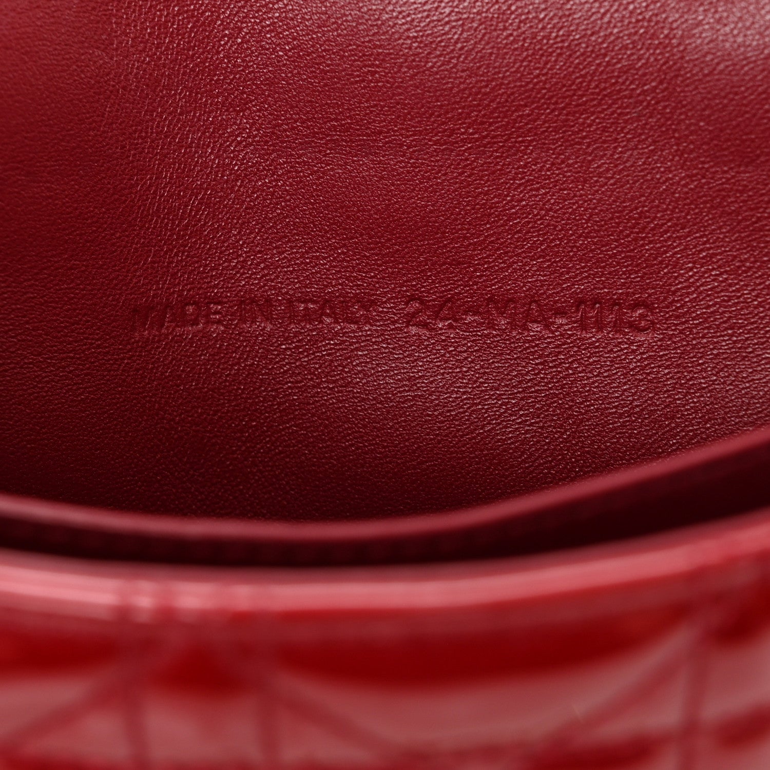 Christian Dior Patent Cannage Miss Dior Promenade Pouch Red 6 of 10
