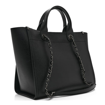 Chanel Caviar Small Studded Deauville Tote Black 3 of 10
