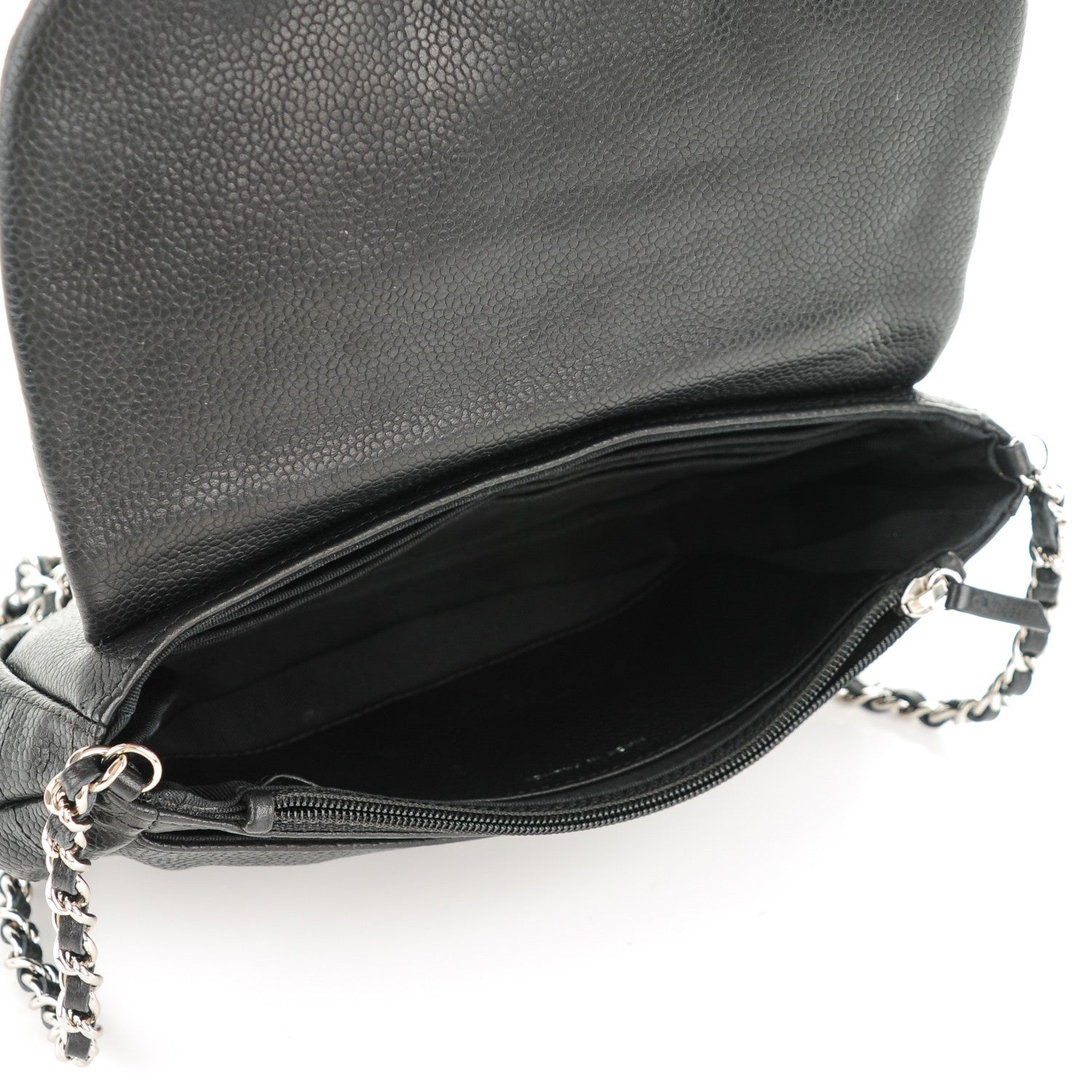 Chanel Caviar Half Moon Wallet On Chain WOC Black 5 of 8
