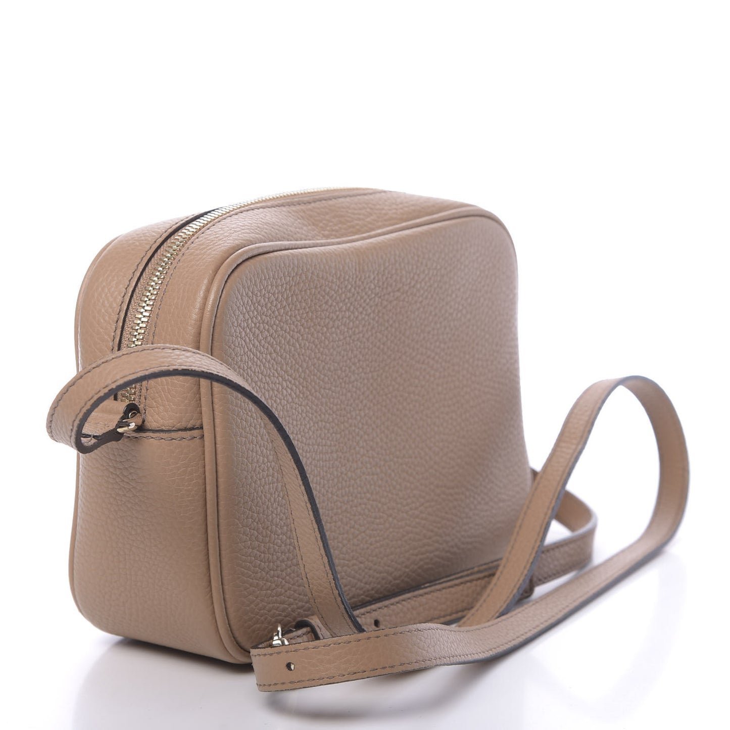 Pebbled Calfskin Small Soho Disco Bag Camelia