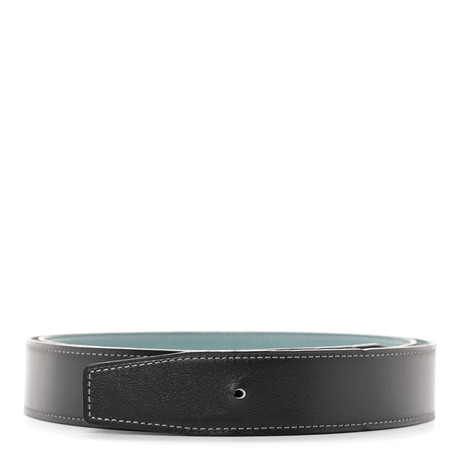 Hermes Box Togo 32mm Belt Strap 105 42 Graphite Ciel 1 of 12