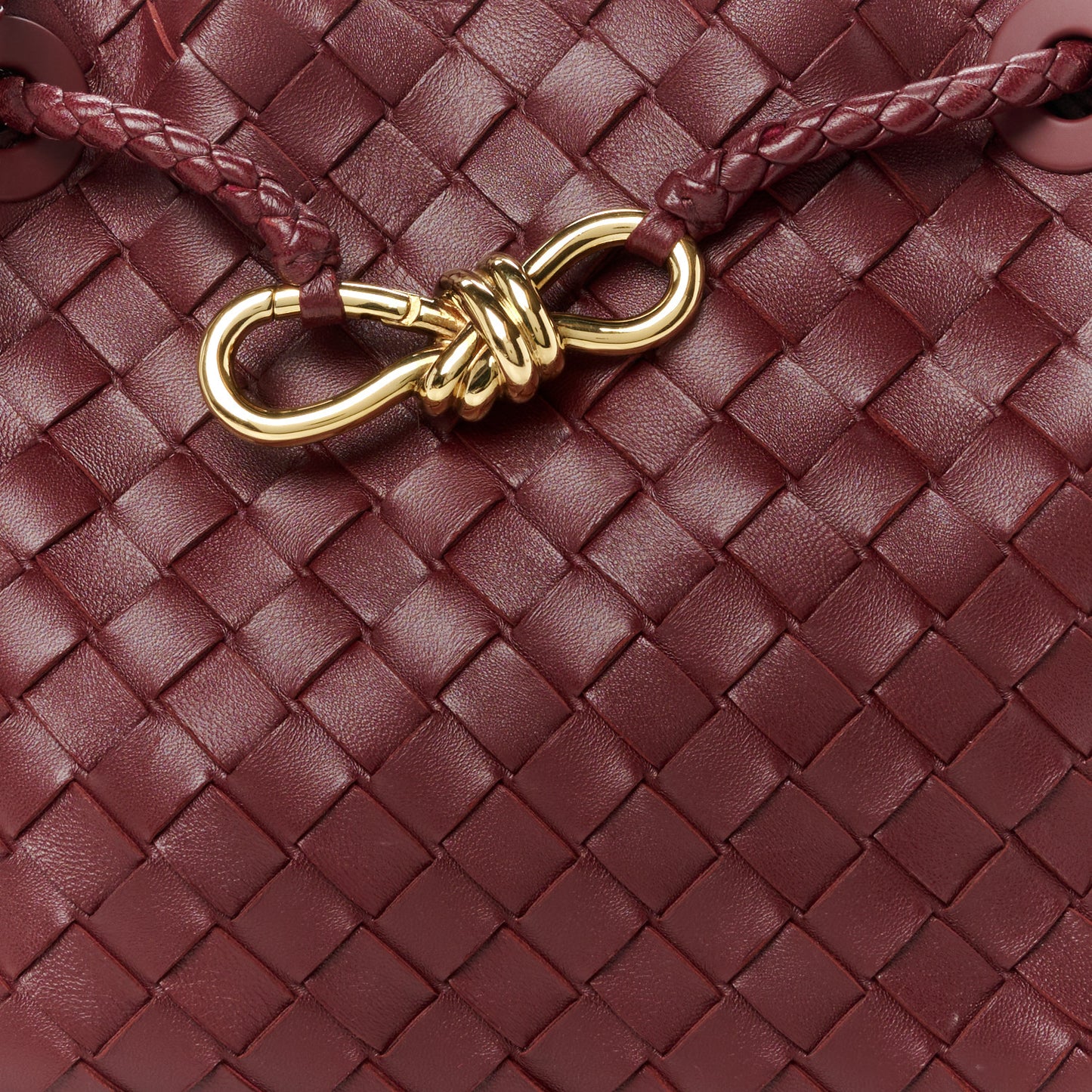 Nappa Intrecciato Small Andiamo Shoulder Bag Barolo