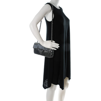 Chanel Sequin East West Flap Dark Silver 2 of 7