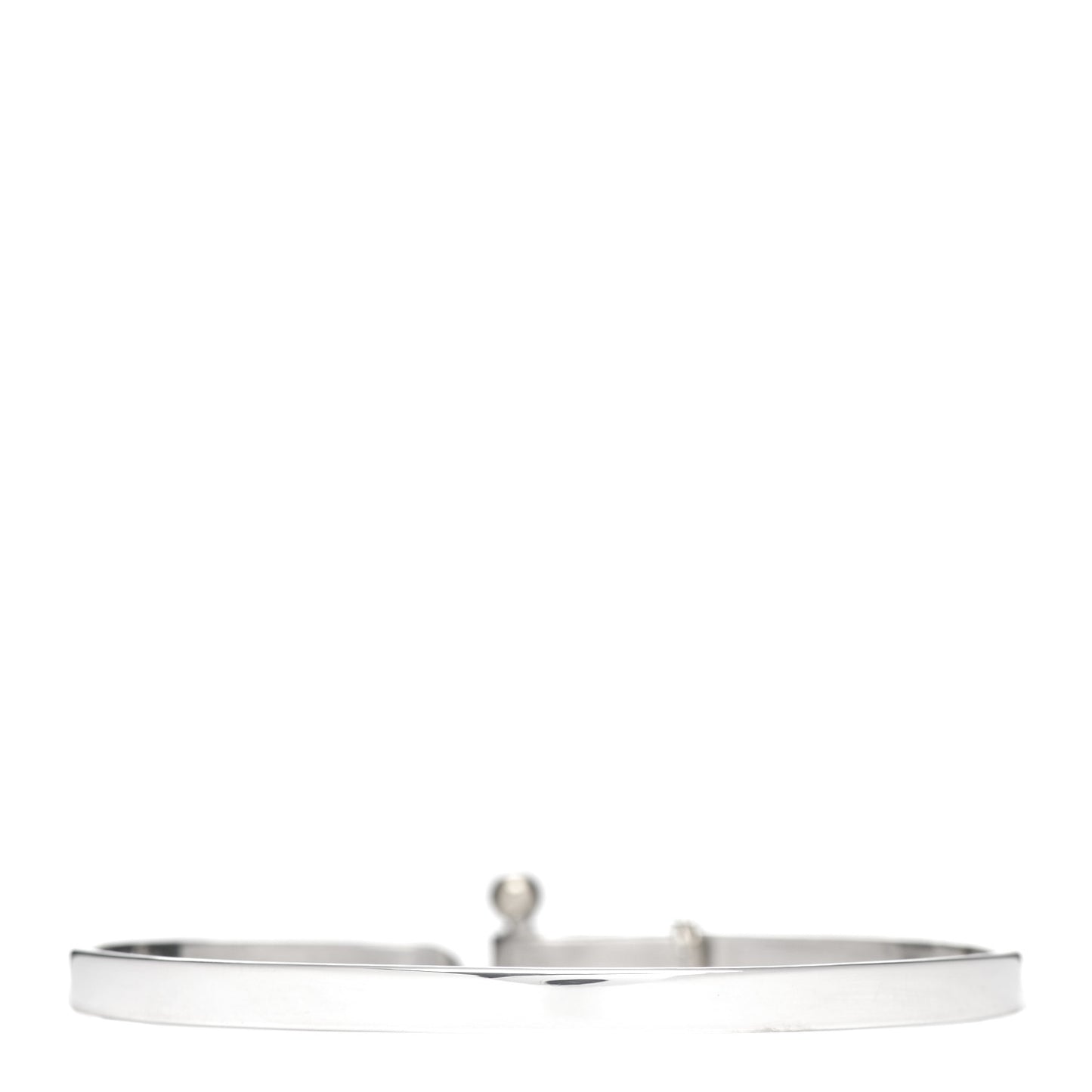 Sterling Silver 18K Yellow Gold Hook Eye Bangle Bracelet