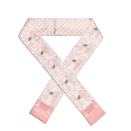 Louis Vuitton Silk Monogram Poodle Animalle Bandeau Rose Pale 1 of 5