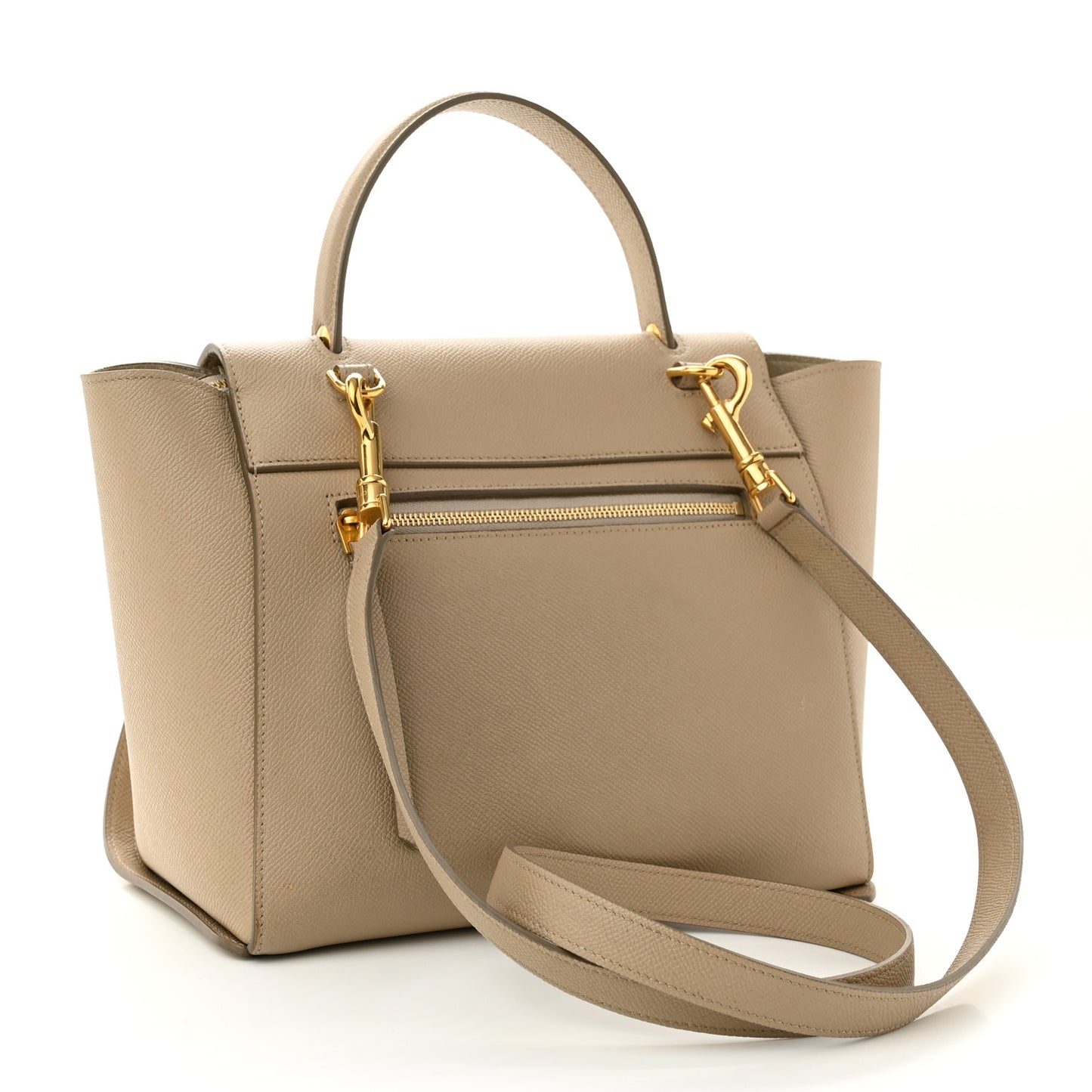 Baby Grained Calfskin Micro Belt Bag Light Taupe
