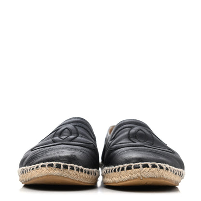 Chanel Lambskin CC Espadrilles 38 Black 2 of 7
