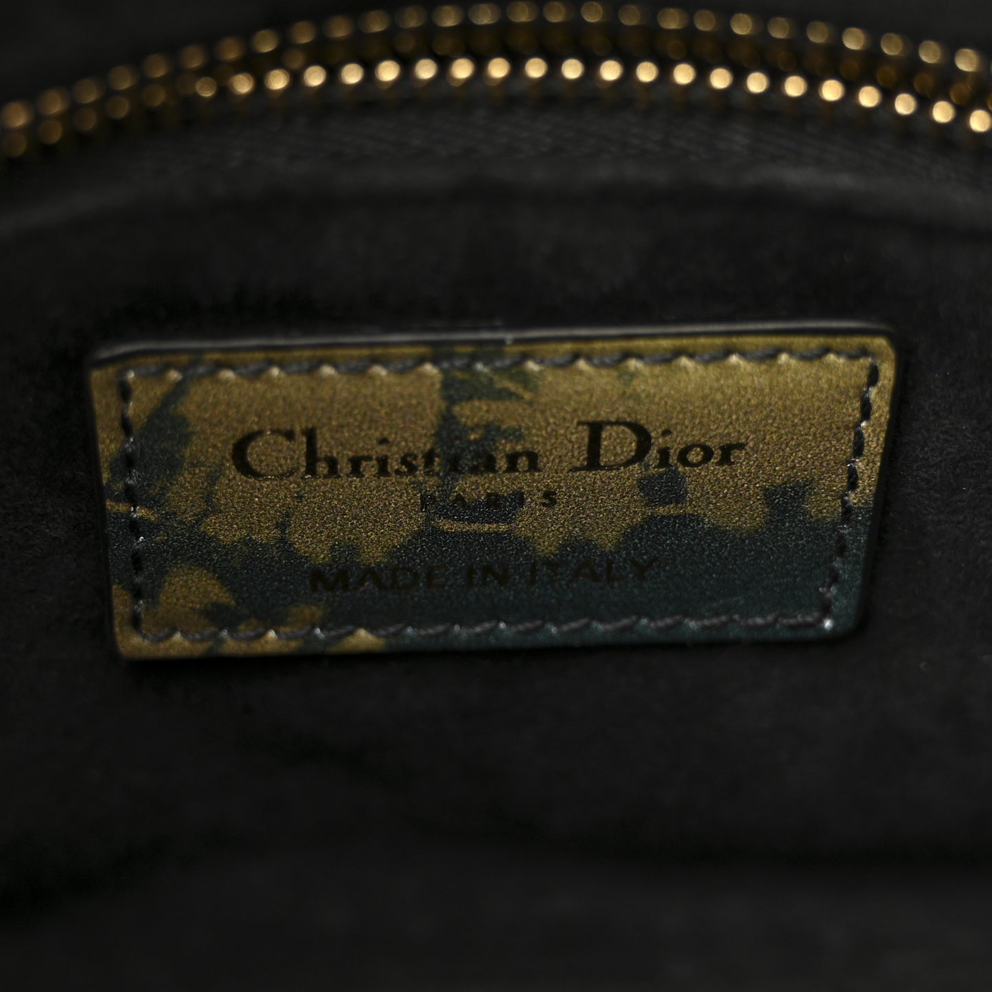 Calfskin Tie Dye Mini Lady Dior Green Multicolor
