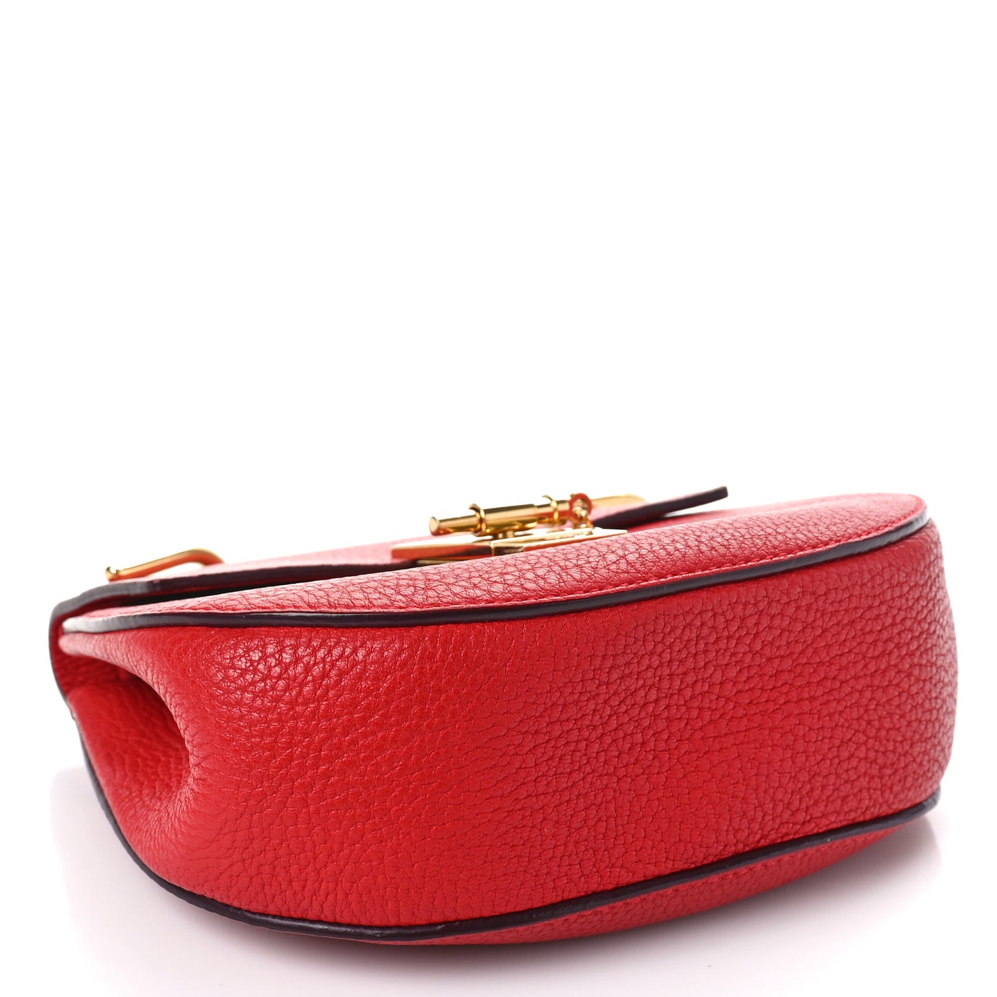 Grained Lambskin Mini Drew Shoulder Bag Plaid Red