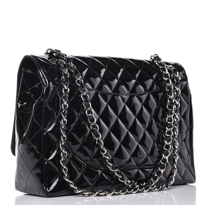 Chanel Patent Quilted Maxi Single Flap Black 4 of 10