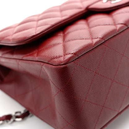 Chanel Caviar Quilted Jumbo Double Flap Burgundy 12 of 13