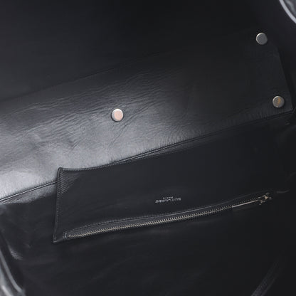 Saint Laurent Suede Leather Reversible Shopper Tote Black 6 of 7