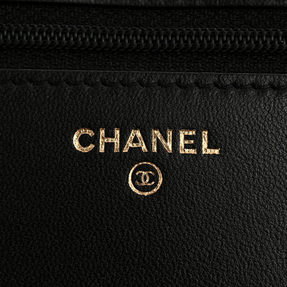 Chanel Lambskin Quilted Trendy CC Wallet On Chain WOC Black 6 of 13