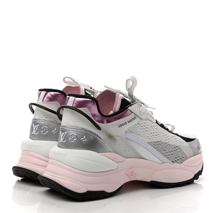 Louis Vuitton Mix Materials Suede Calfskin Run 55 Sneakers 40 Pink 4 of 7